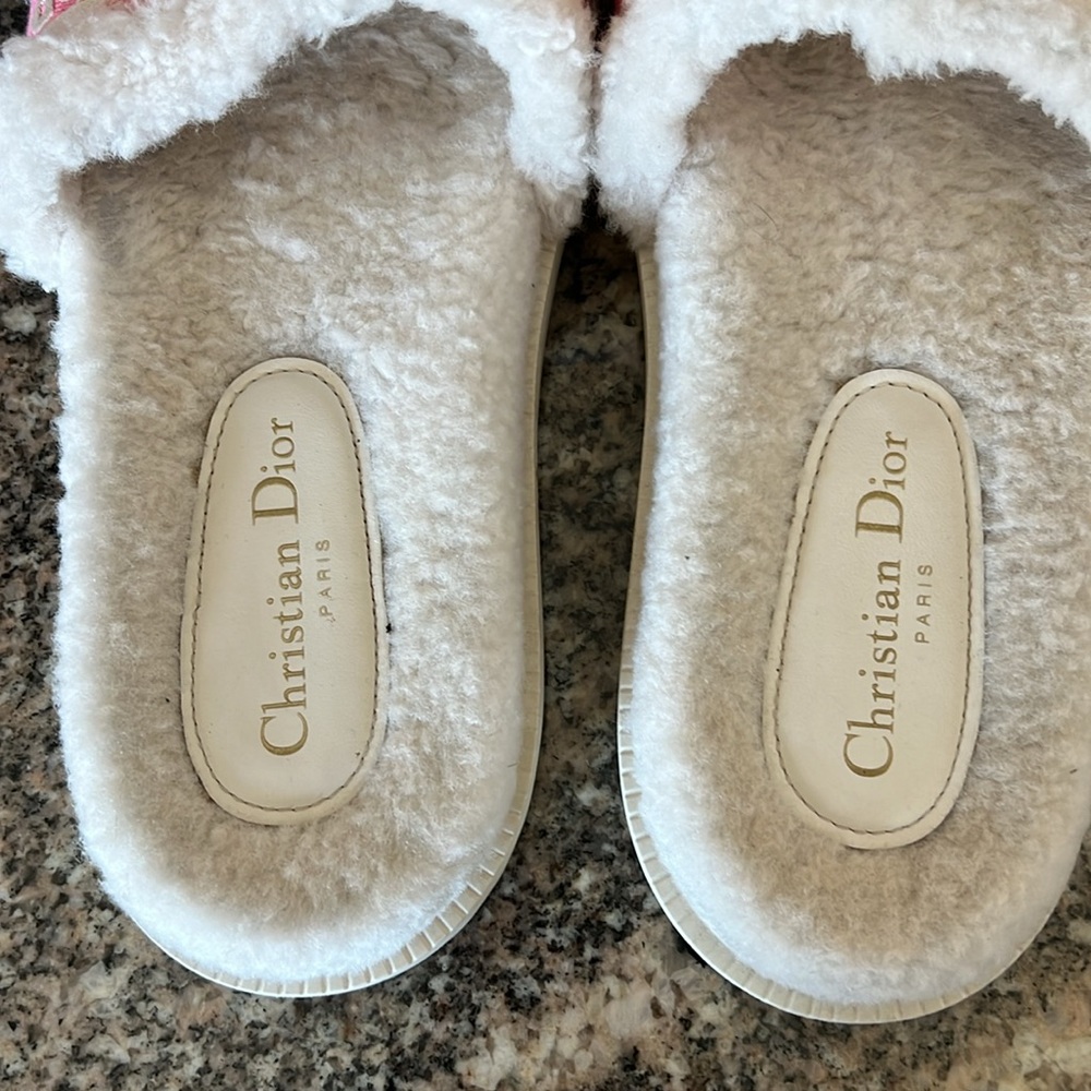Christian Dior Shearling Slides - Picture 10 of 13